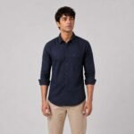 Levin Midnight Tide – Premium Pure Cotton Men's Shirt - Image 3