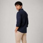 Levin Midnight Tide – Premium Pure Cotton Men's Shirt - Image 2