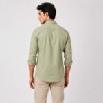 Levin Aurora Sage – Premium Pure Cotton Men's Shirt - Image 3