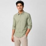 Levin Aurora Sage – Premium Pure Cotton Men's Shirt - Image 2