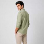Levin Aurora Sage – Premium Pure Cotton Men's Shirt